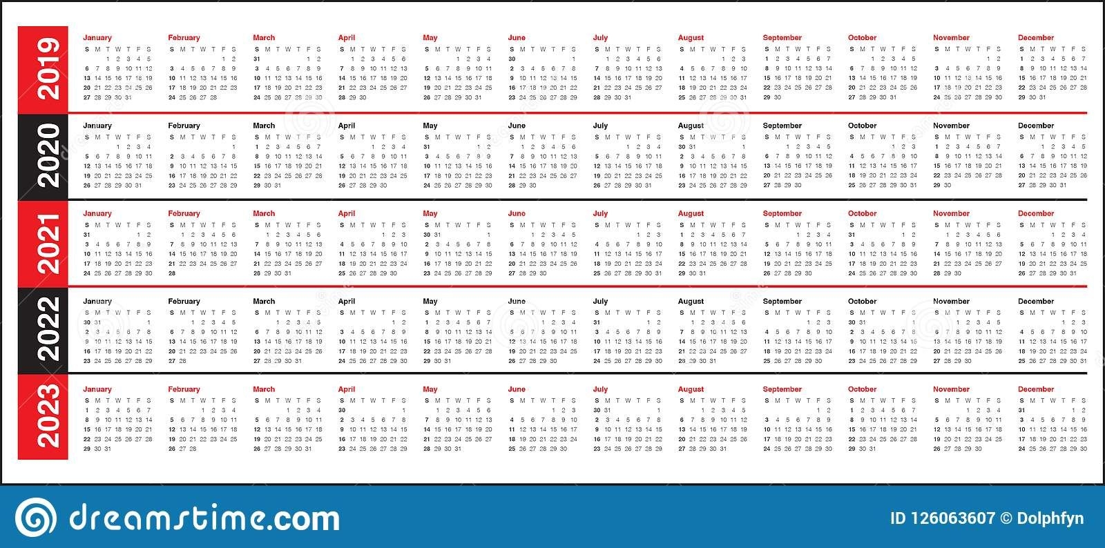 Three Year Calendar 2021 2023 | Calendar Printables Free Blank