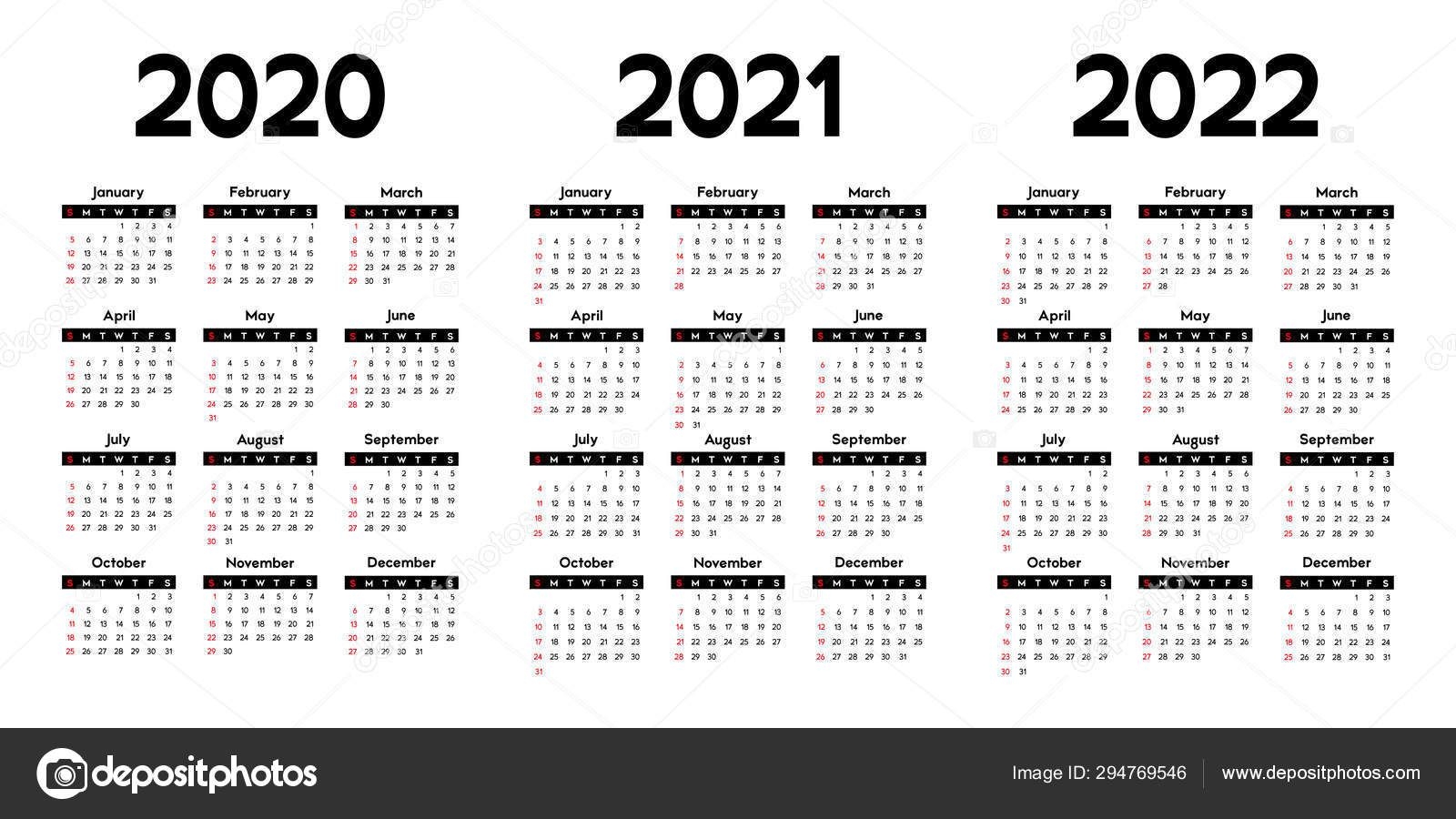 three year printable calendar 2020 to 2023 | calendar