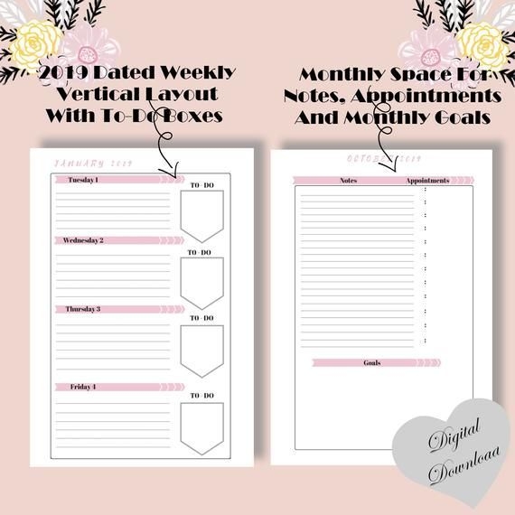 ultimate undated life planner digital download, printable