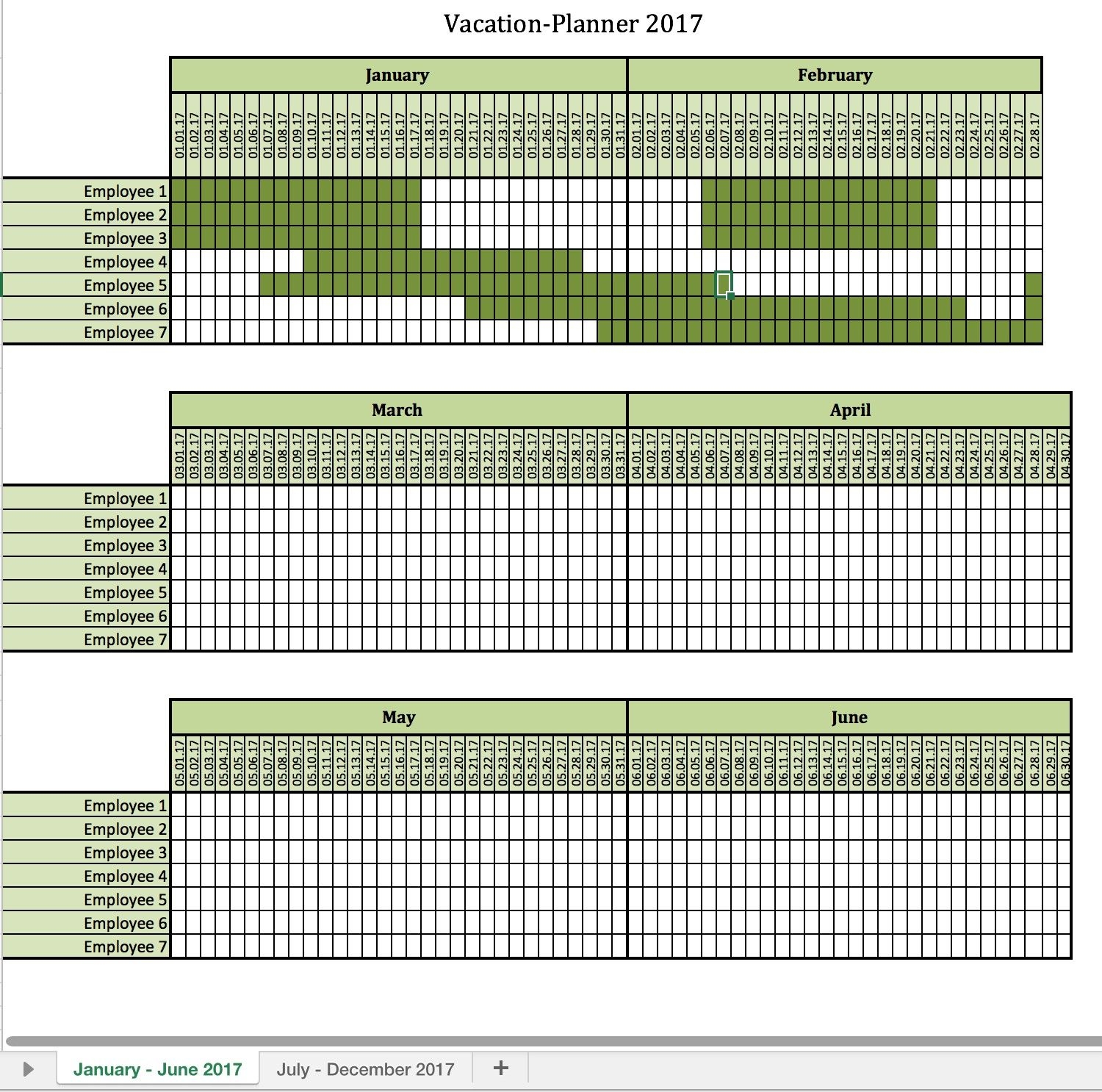 Vacation Calendar Template For Employees 4 Exciting Parts