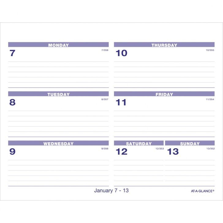 week at a glance template | free letter templates