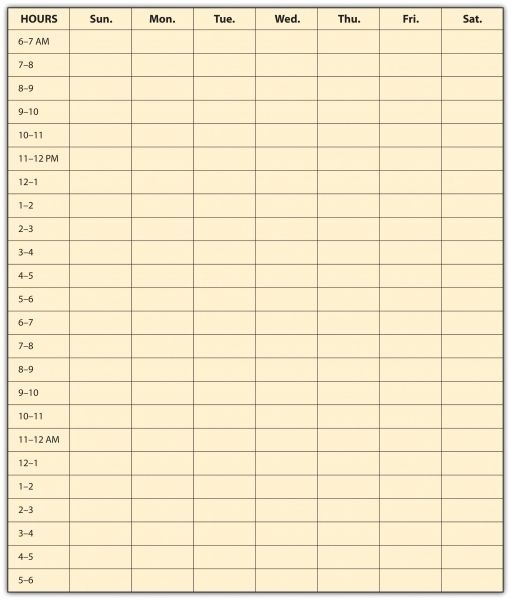 Weekly Calendar With Time Slots | Printable Calendar
