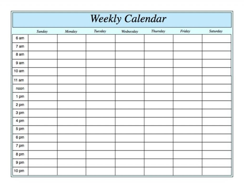 weekly calendar with time slots template | calendar