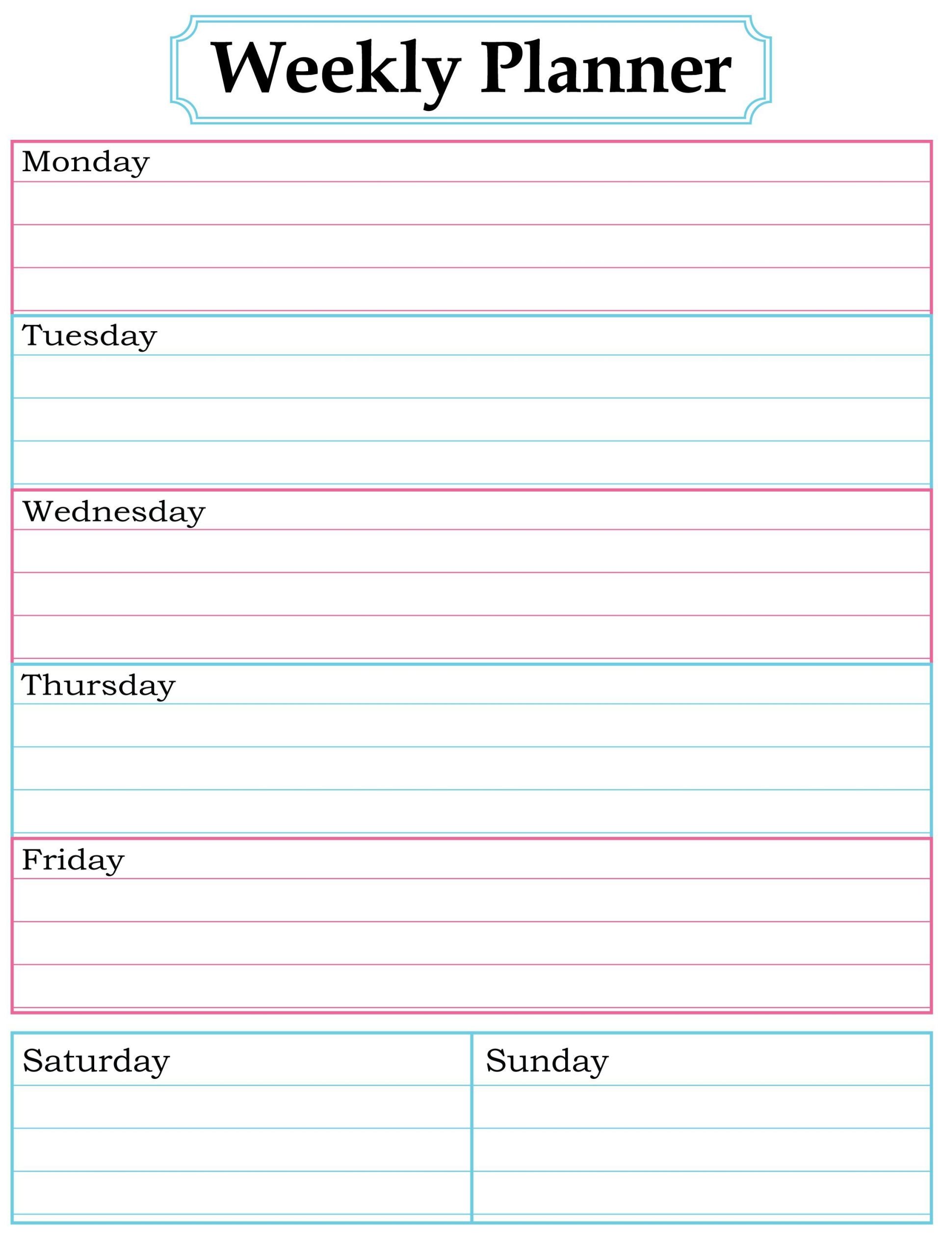 Weekly Planner Page (with Images) | Weekly Planner