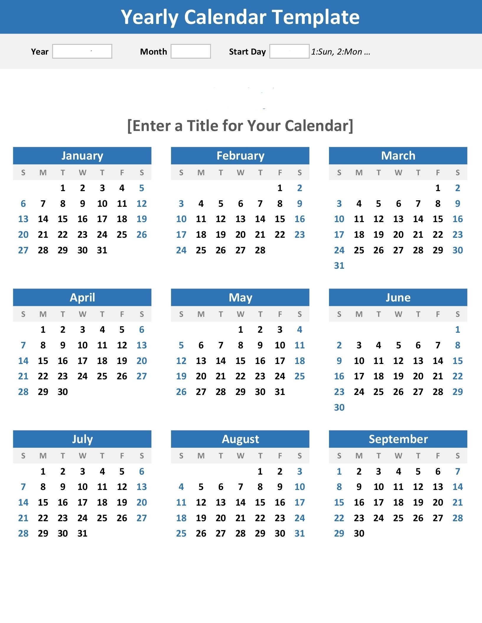 year at a glance template calendar inspiration design