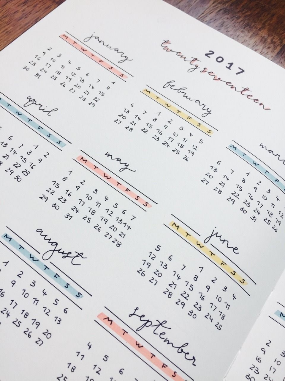 Year Calendar Bullet Journal | Ten Free Printable Calendar