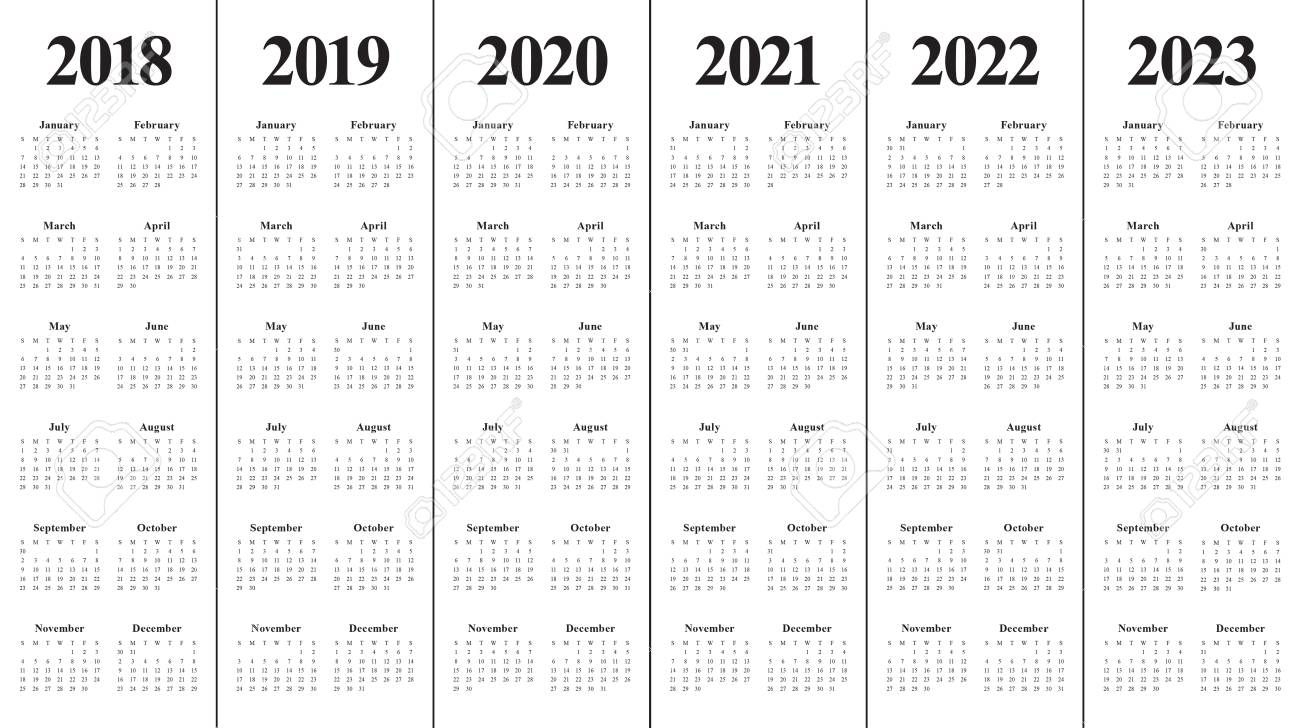 Yearly Calendar 2020 2021 2022 2023 Calendar Inspiration