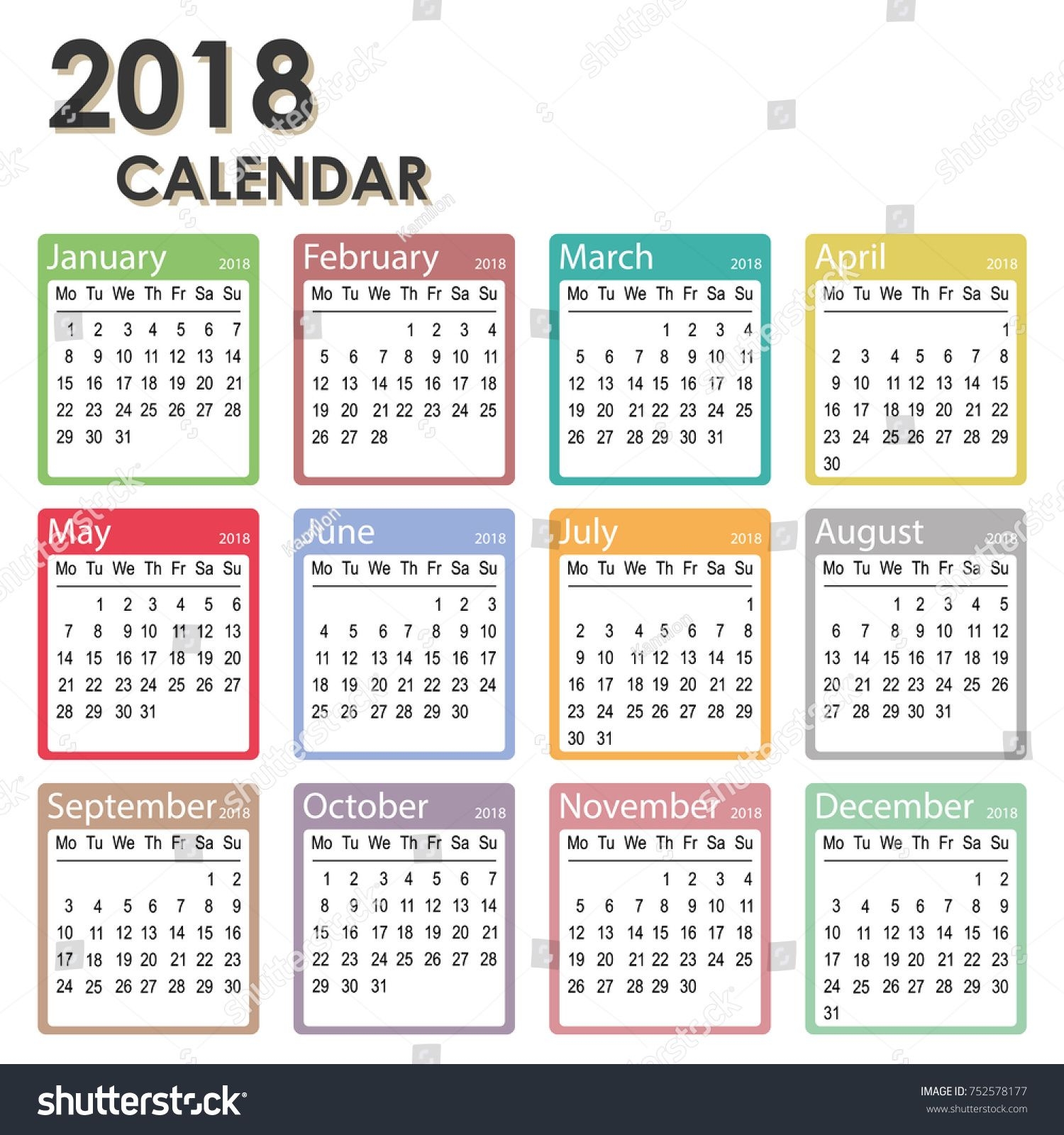 Yearly Calendar Clipart