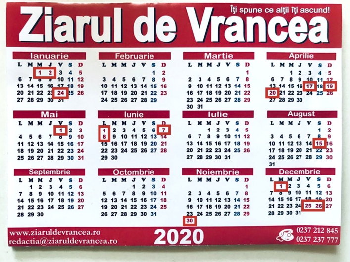 Zile Libere 2020 Calendarul Sărbătorilor Legale