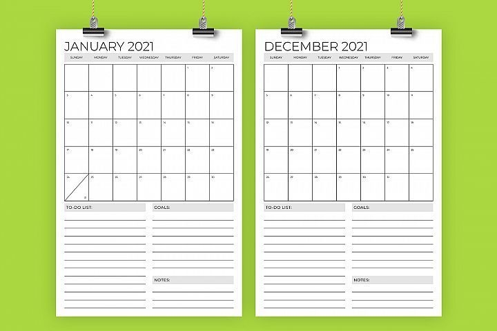 11x17 printable calendar 2021 | 2022 calendar