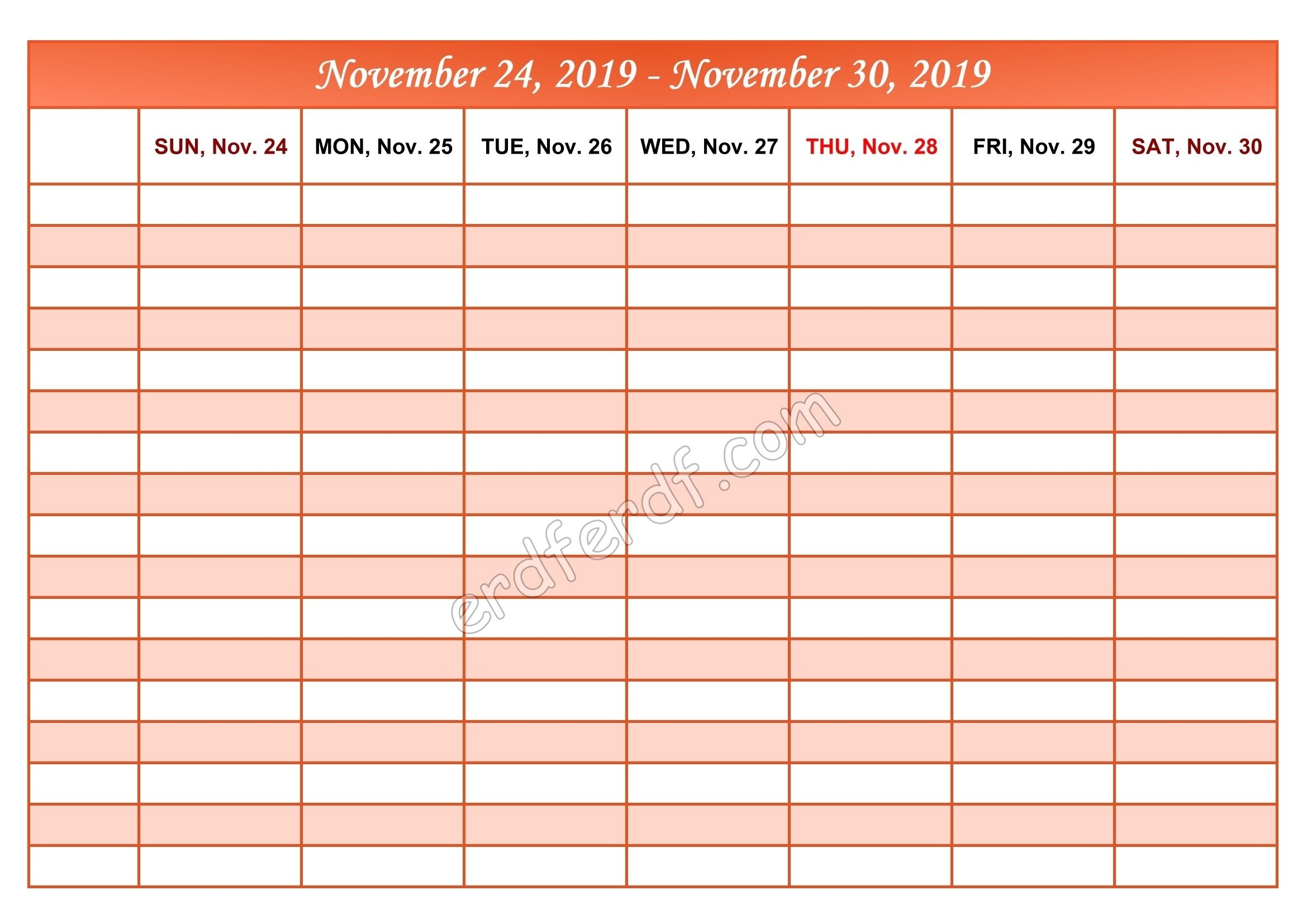 15 Minute Daily Planner Pdf | Ten Free Printable Calendar