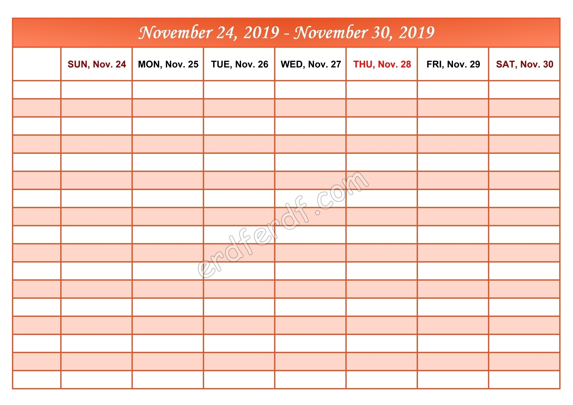 15 minute daily planner pdf | ten free printable calendar