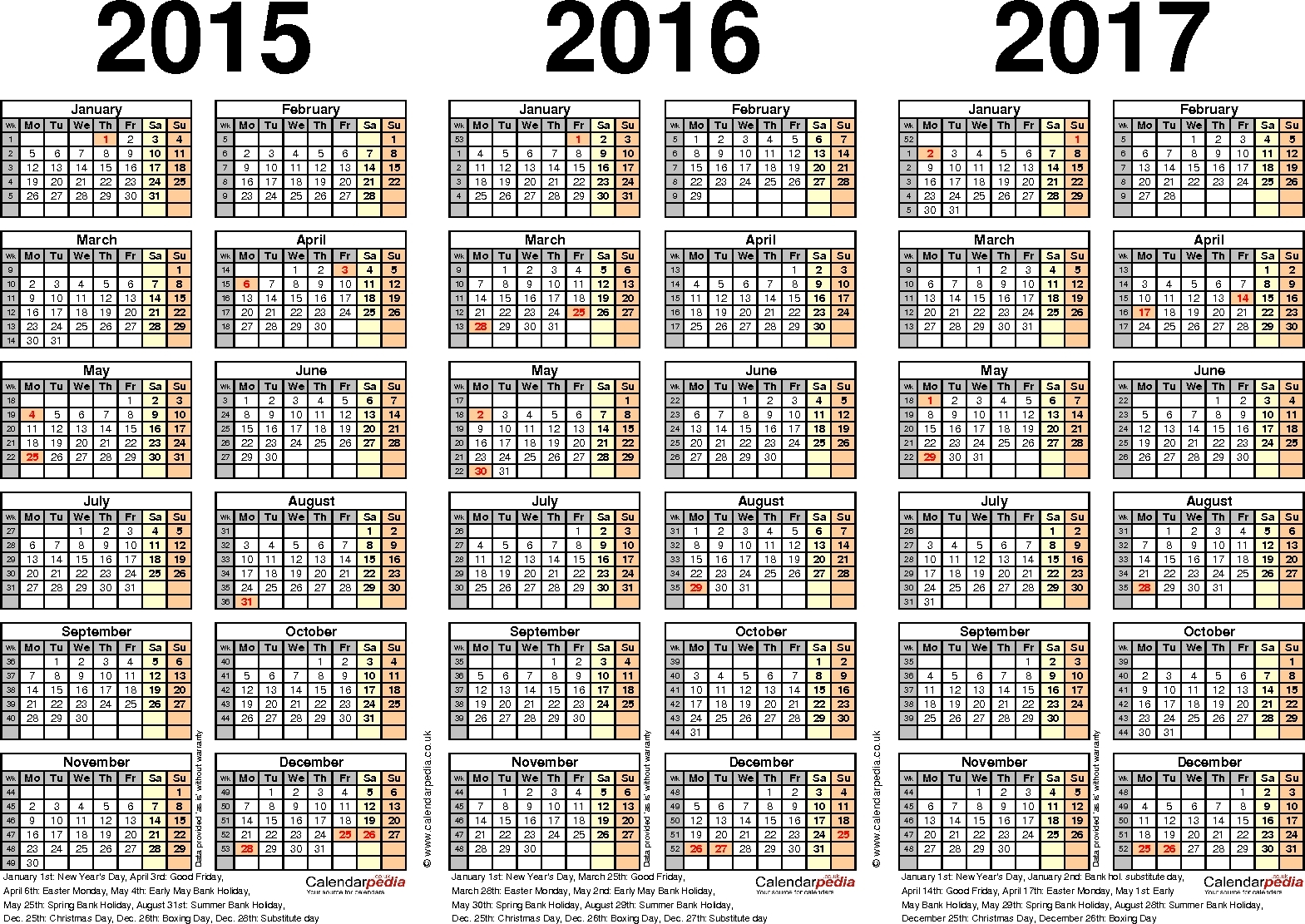 2 Year Calendar On One Page | Ten Free Printable Calendar