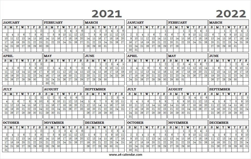 Printable Academic Calendar 2022 21 Printable Calendar 2021 - Riset