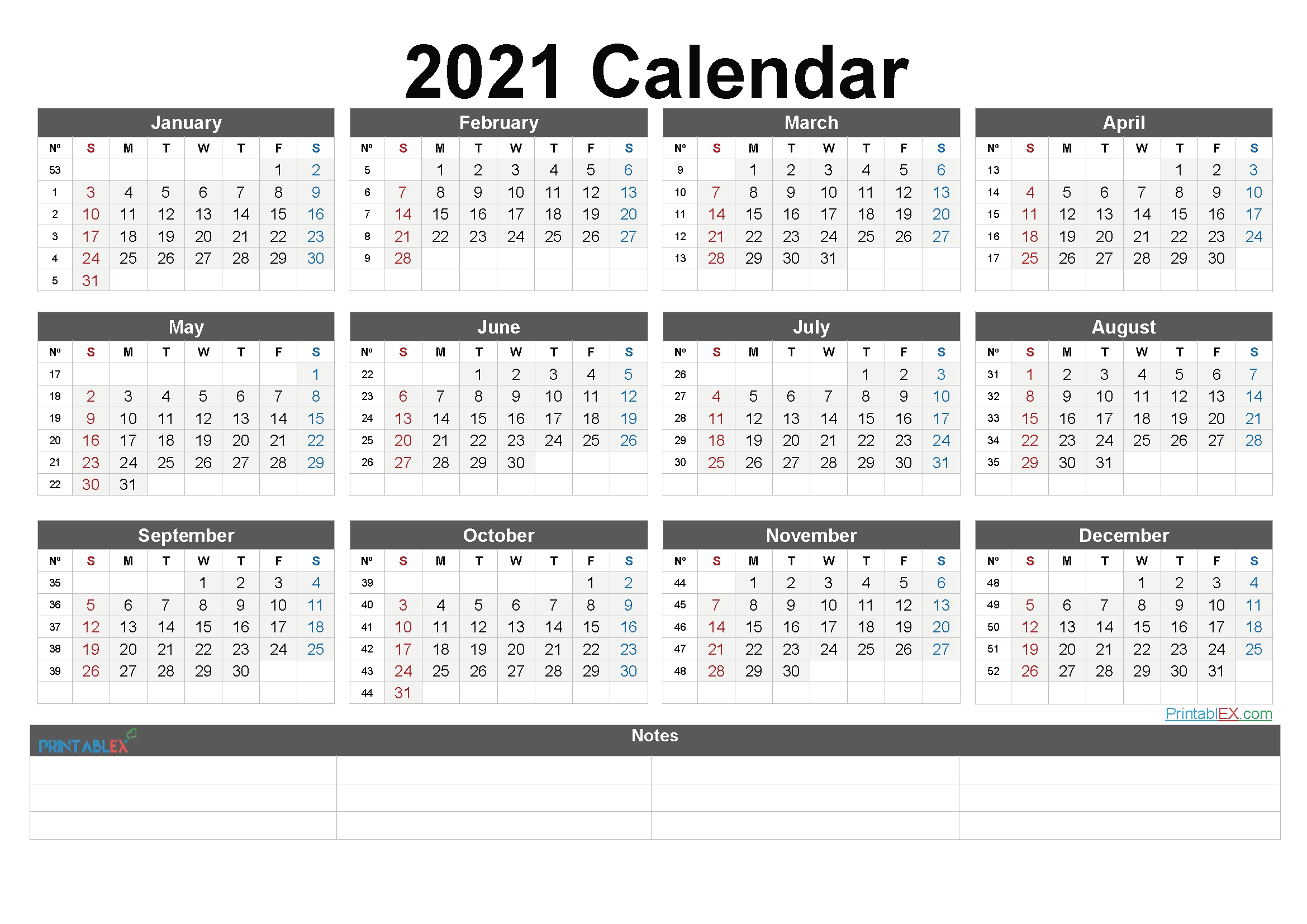 2021 Calendar In Weeks | Calendar 2021