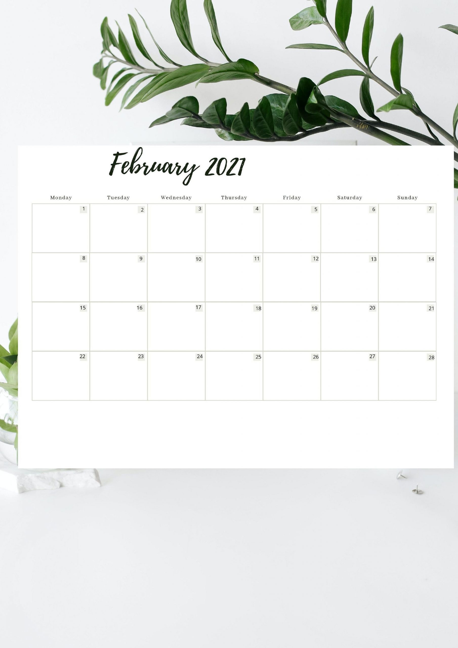 2021 calendar printable desk calendar monthly pdf letter