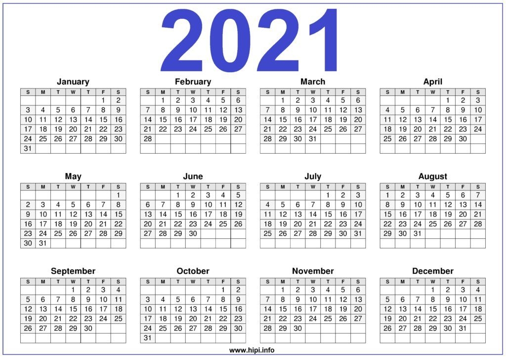 2021 calendar printable free free download hipi