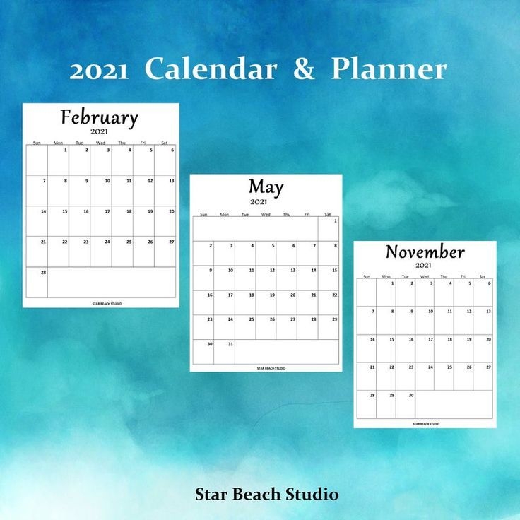 2021 Calendar Printable Monthly Planner Letter Size