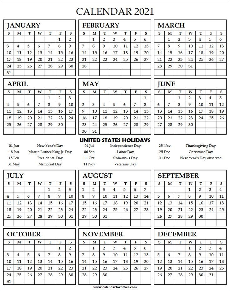 2021 calendar with us bank holidays free calendar 2021