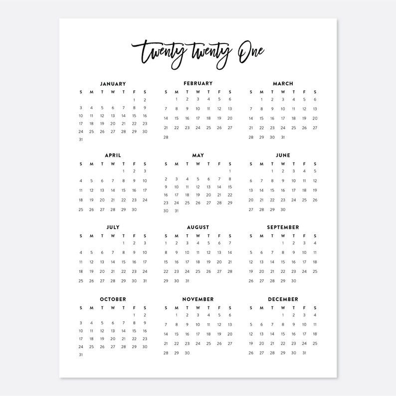 2021 desk calendar printable calendar 2021 calendar year