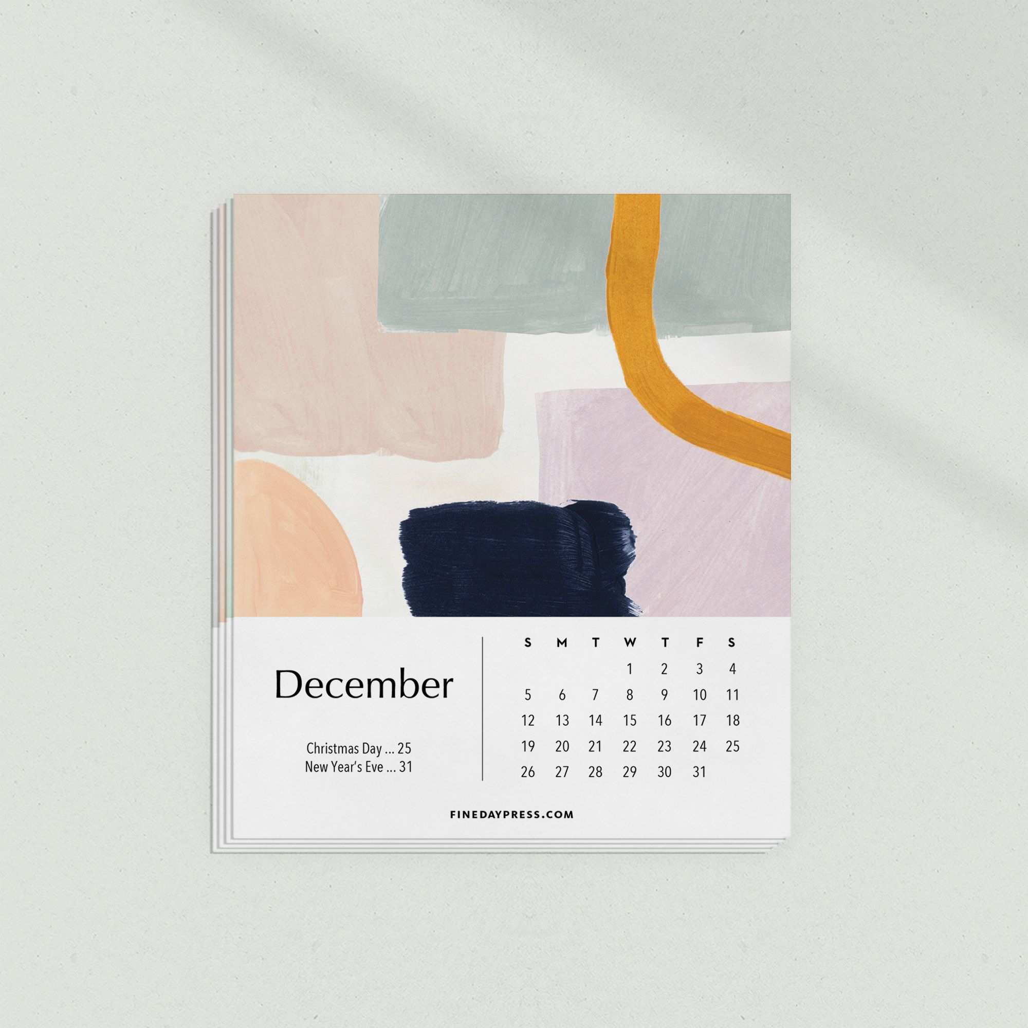 2021 Desk Calendar Refill Pages / No Case Fine Day Press