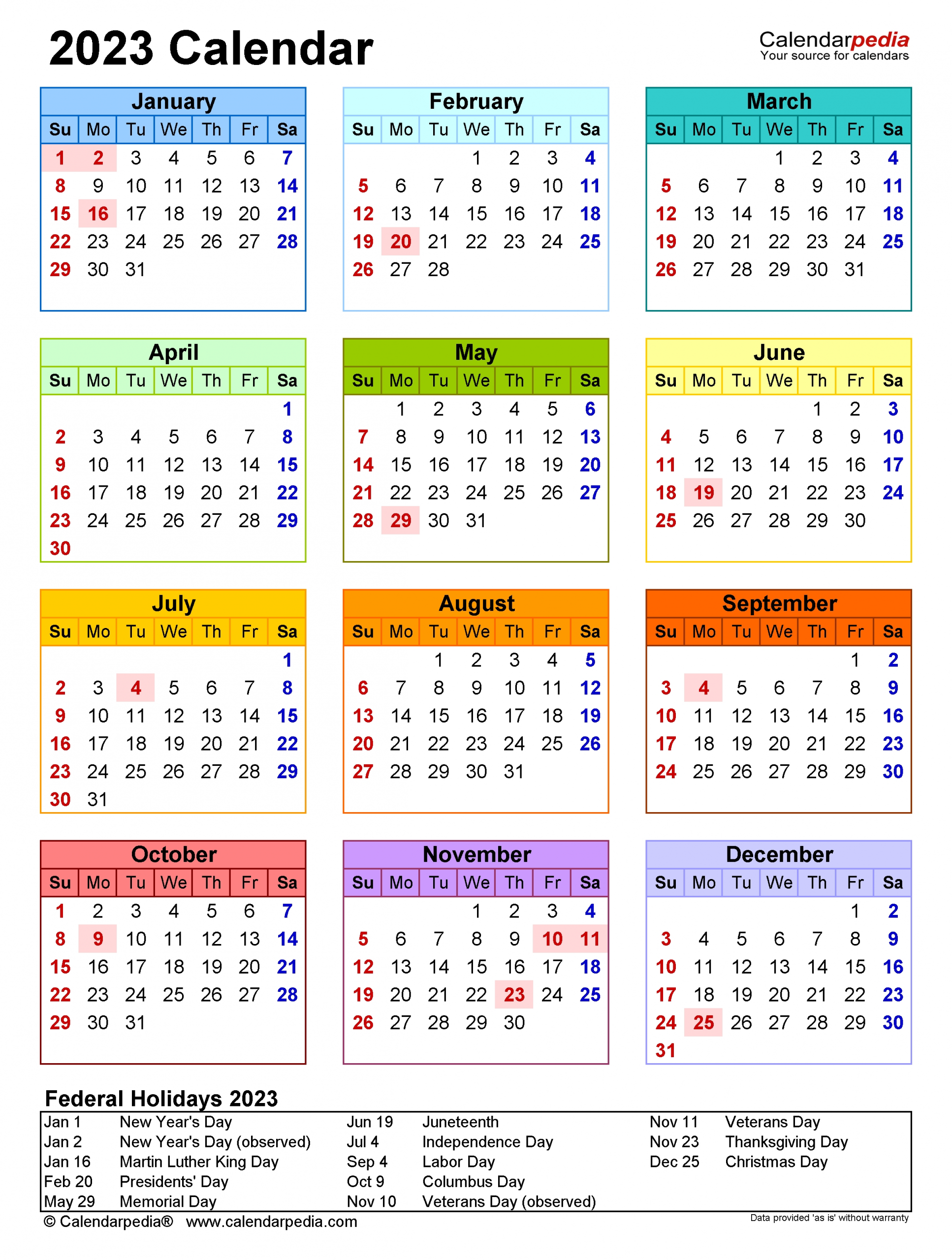 2023 calendar free printable word templates calendarpedia