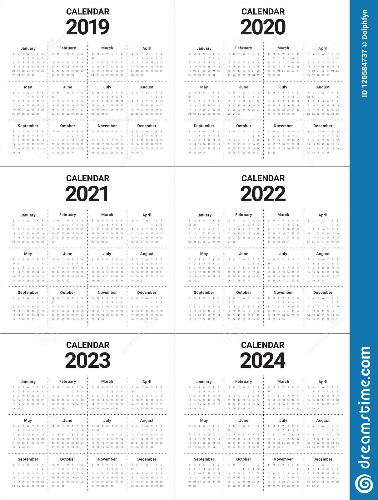 3 Year Calendar 2022 To 2024 | Ten Free Printable Calendar