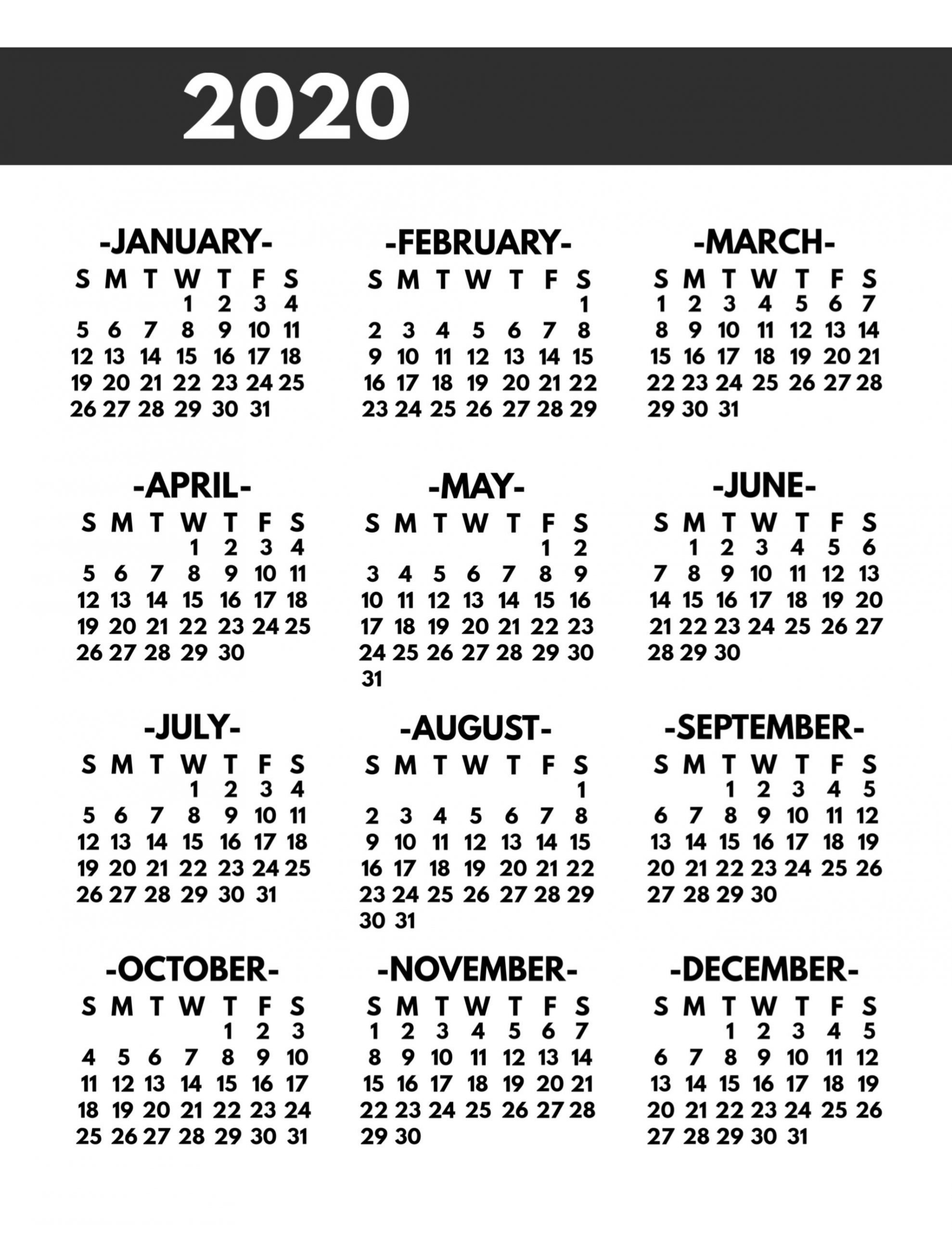 3 year calendar at a glance | month calendar printable