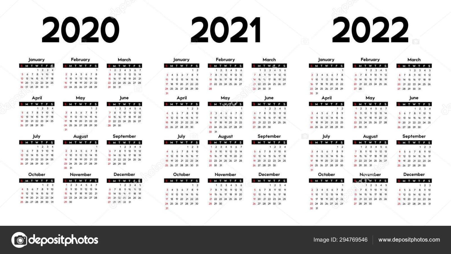 3 Year Calendars 2021 2022 2023 Free Printable | Calendar