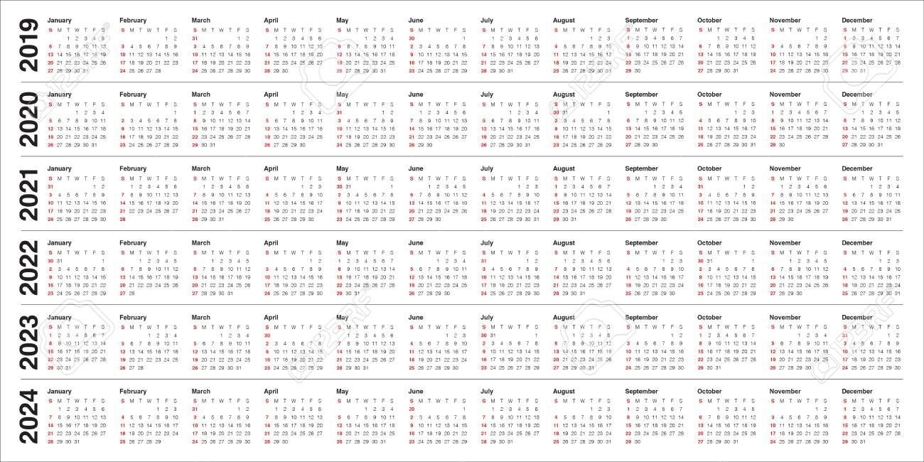 5 year calendar example calendar printable