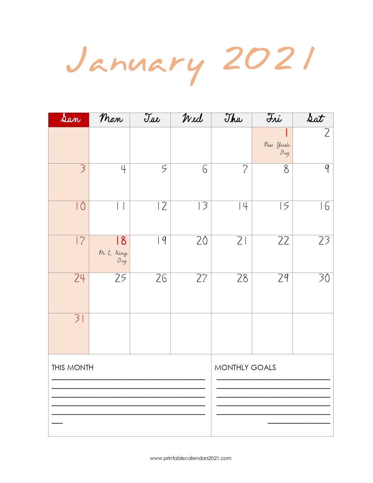 65 January 2022 Calendar Printable, January 2022 Calendar