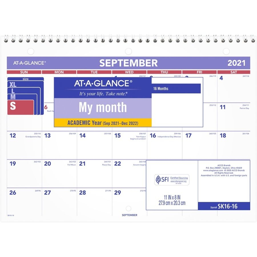 at a glance academic monthly wall calendar academic