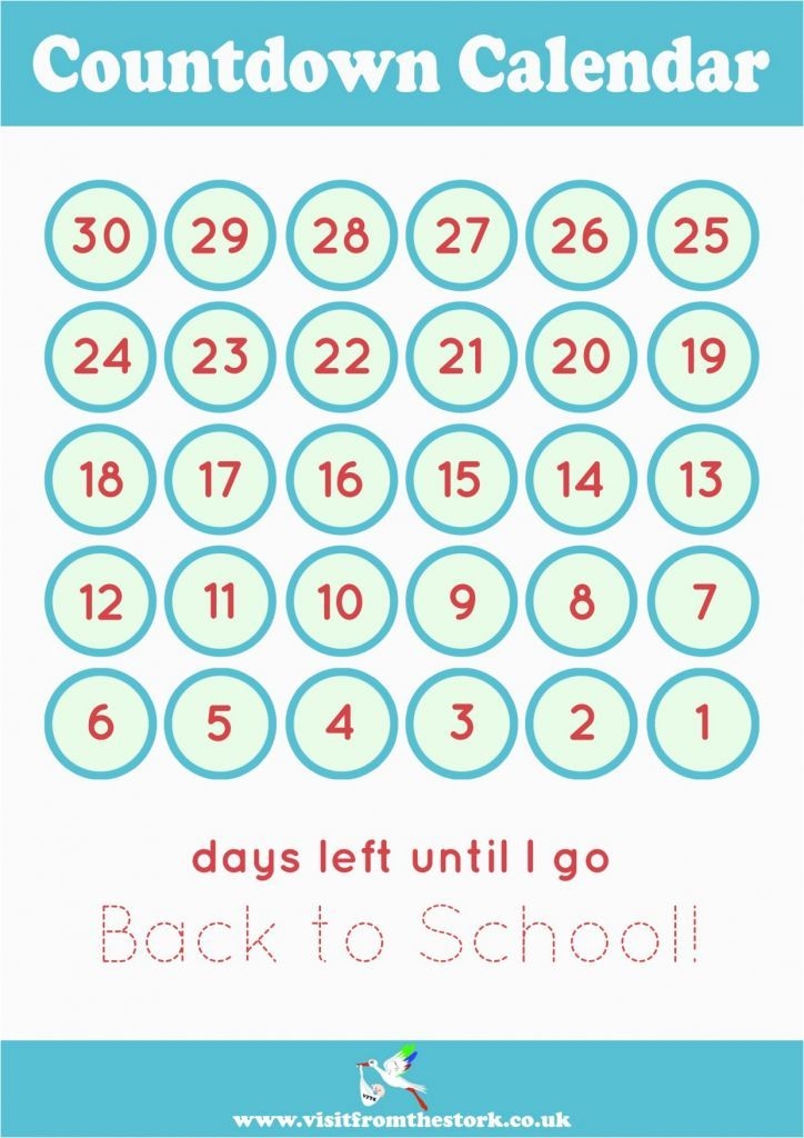 Baby Countdown Calendar Printable Calendar Templates