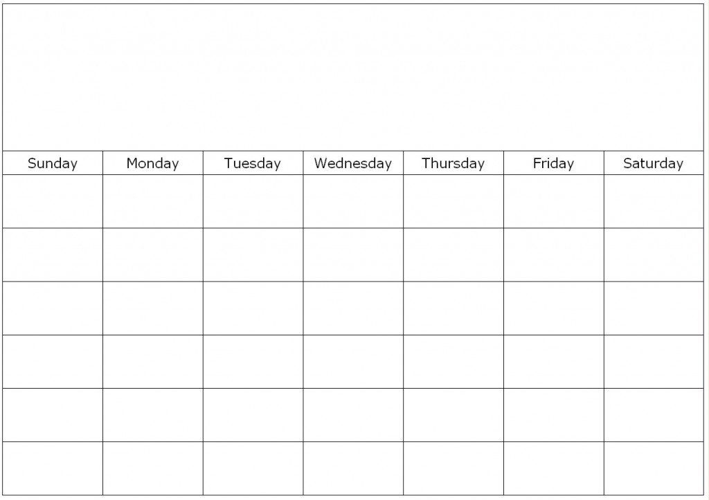 Blank 7 Day Schedule : Free Calendar Template