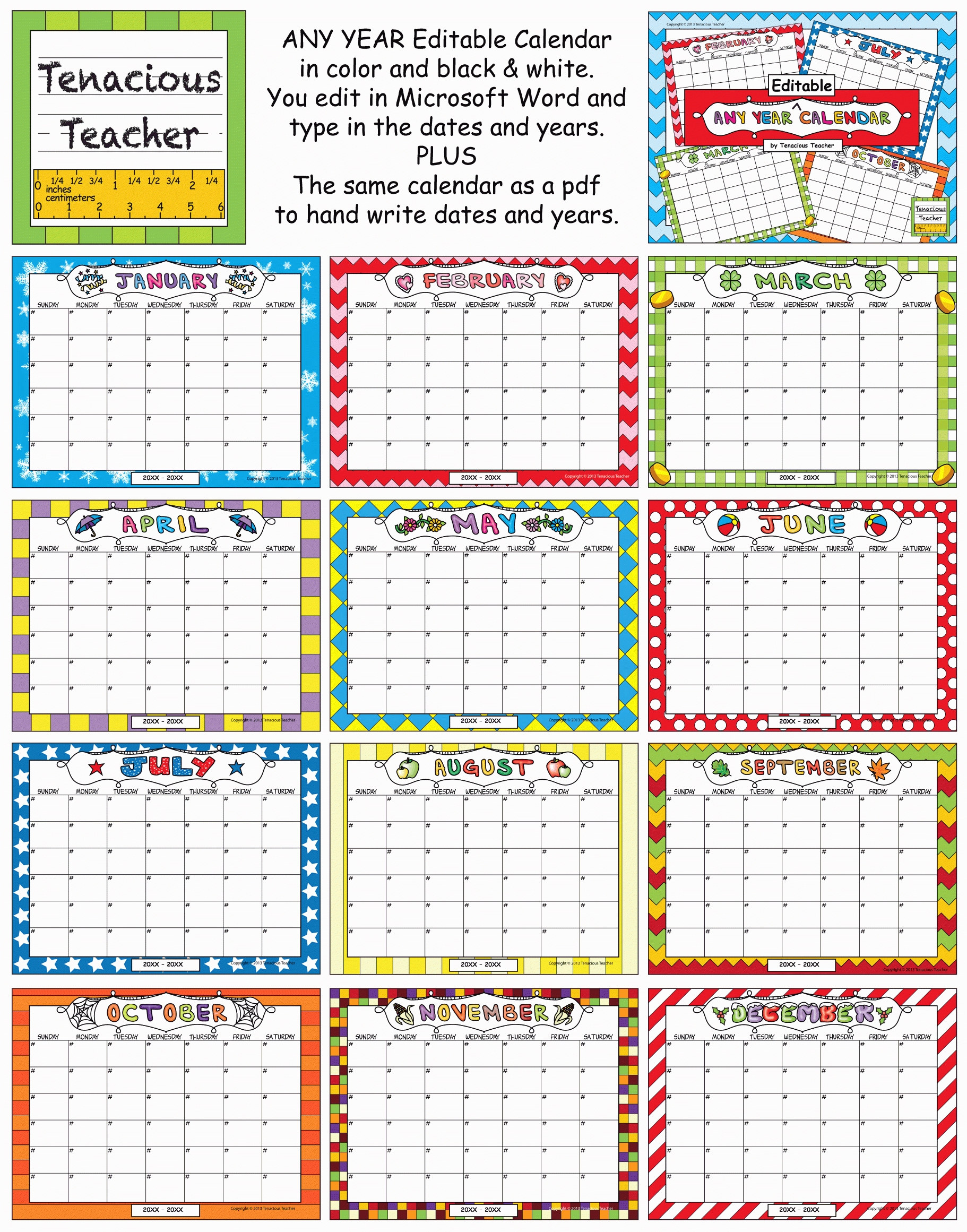 Blank Calendar For Classroom Use | Calendar Printable Free