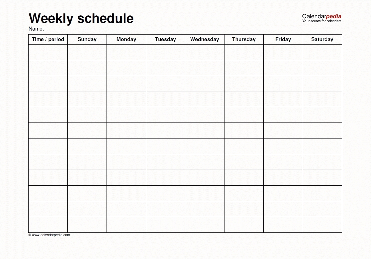 Blank Calendar Monday Through Sunday | Calendar Printable Free