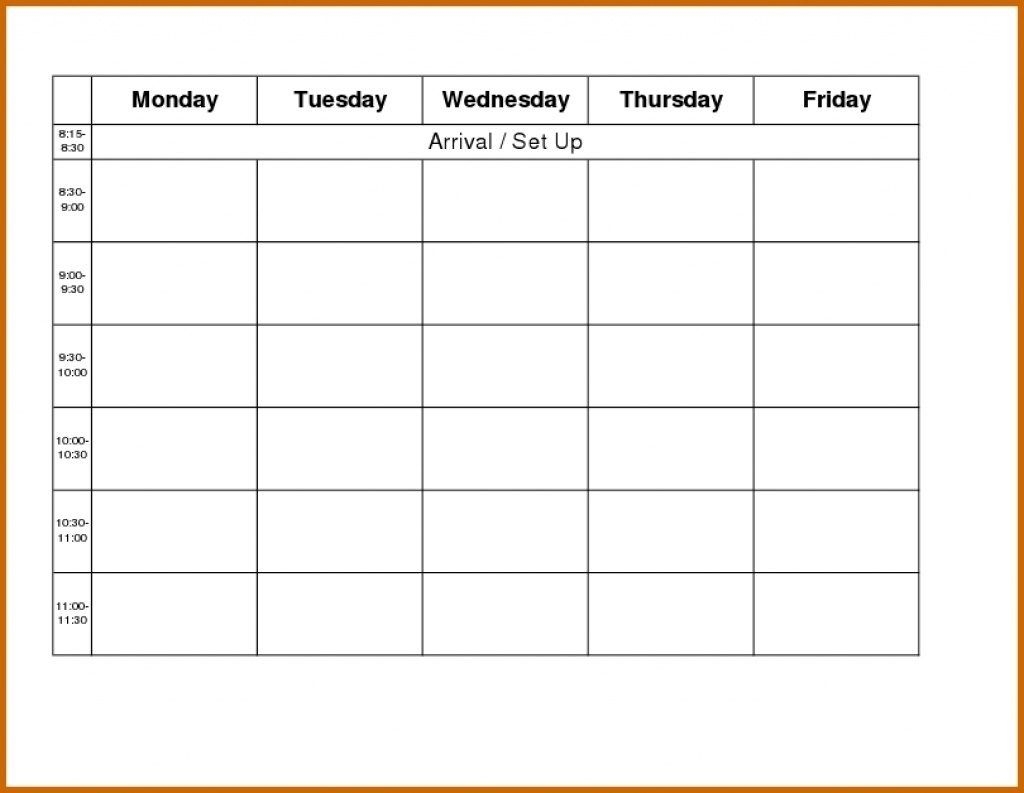 blank calendar monday to friday | example calendar printable