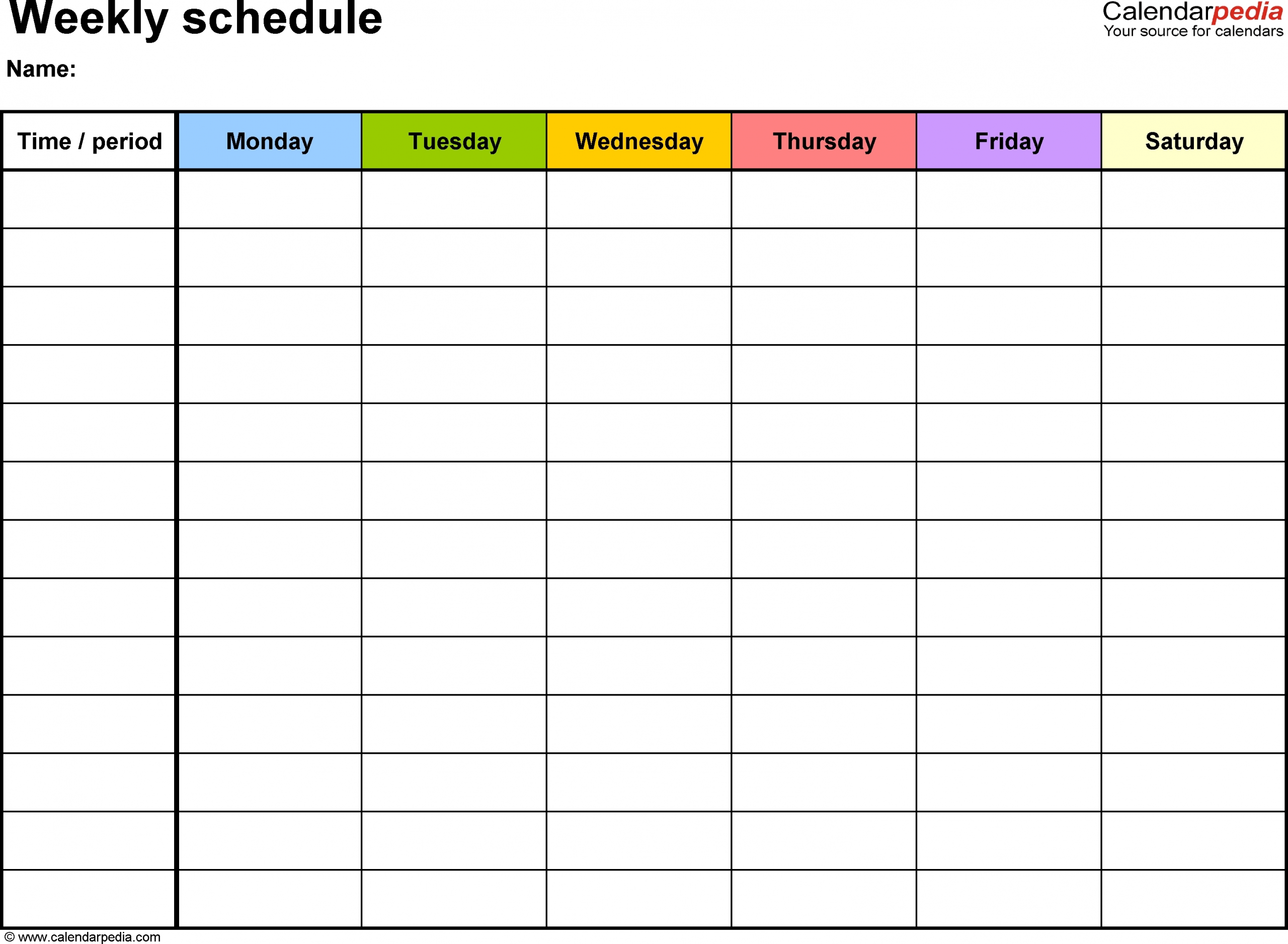 blank monday through friday calendars | calendar template