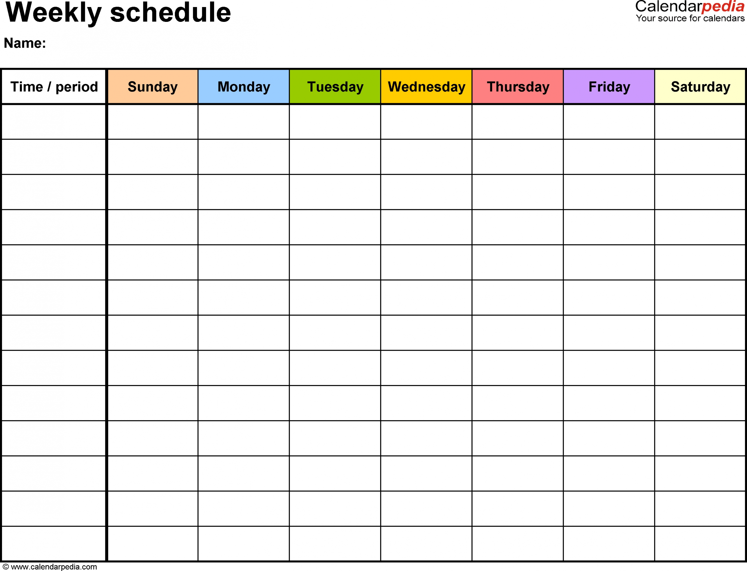 blank sunday through saturday calendar | calendar for planning
