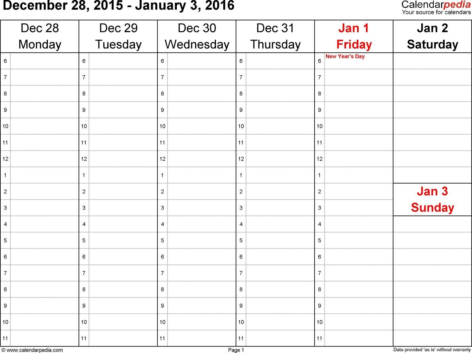 Blank Sunday Through Saturday Calendar Example Calendar Printable