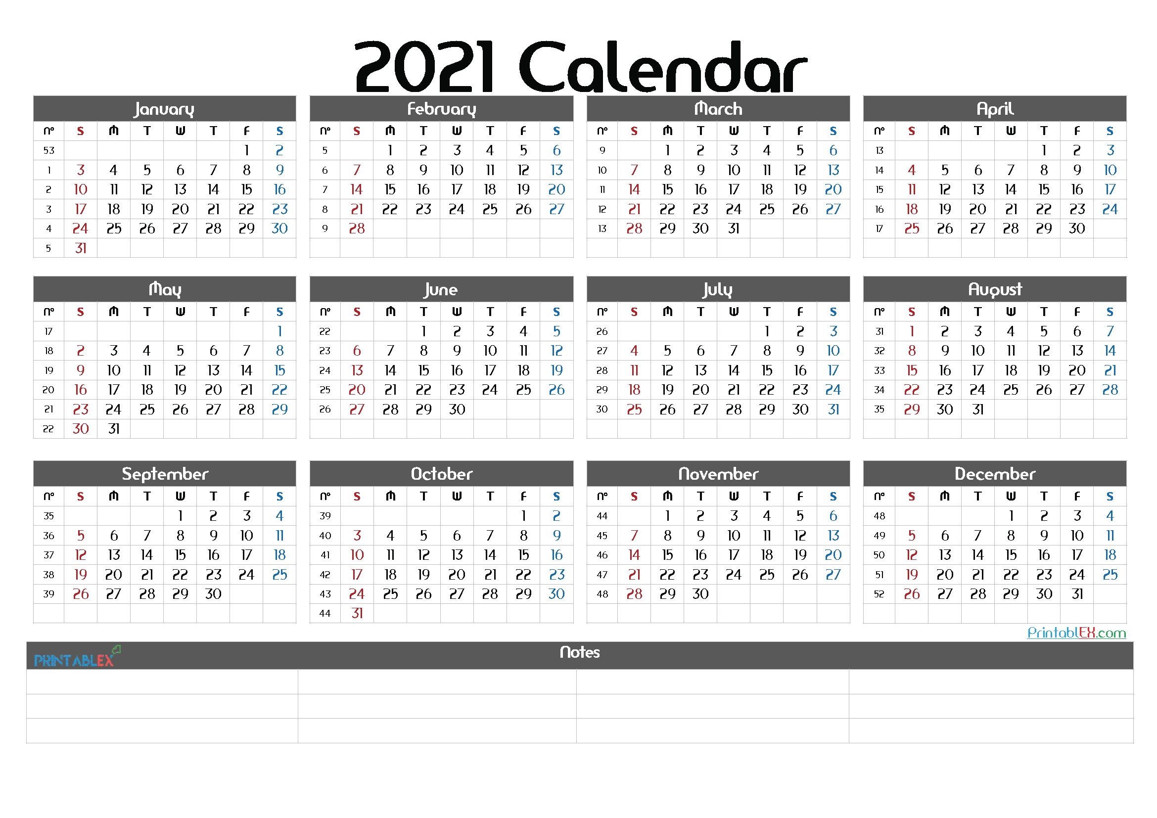 business calendar 2021 with week numbers biusnsse