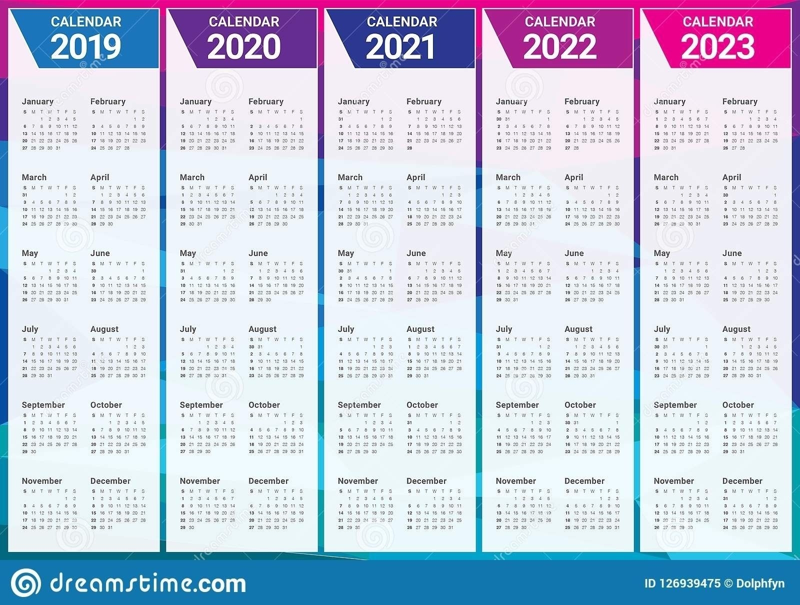 Calendar For 2021 2022 2023 | Ten Free Printable Calendar