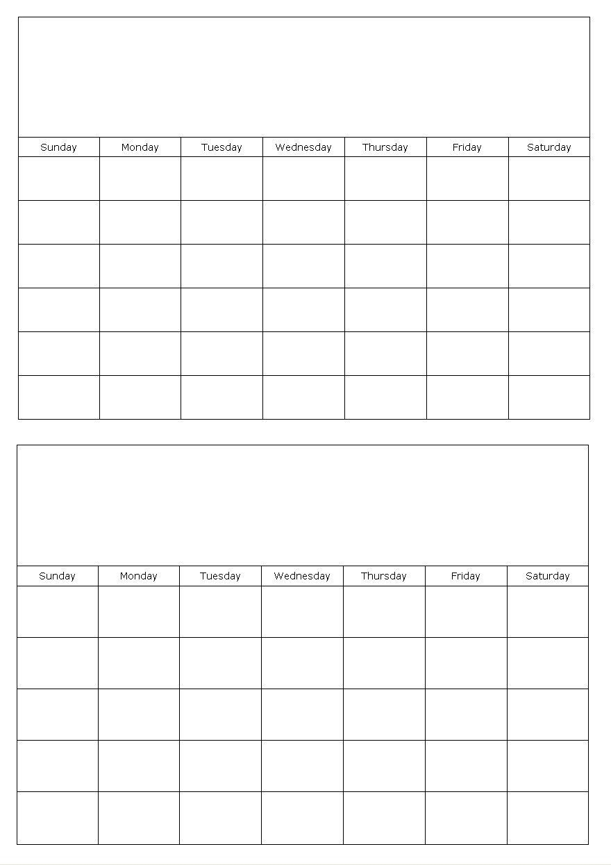 calendar templates | blank monthly calendar template