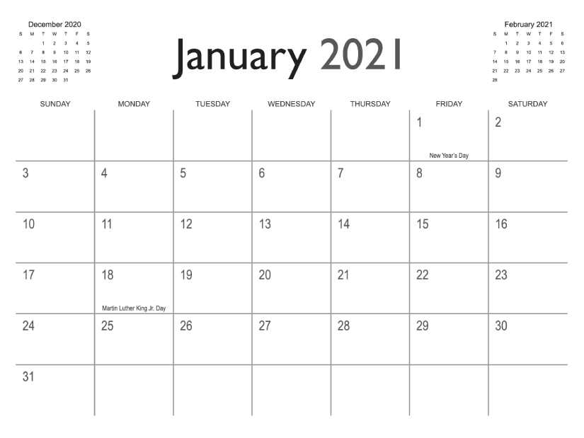 Calendar Templates | Printingcenterusa