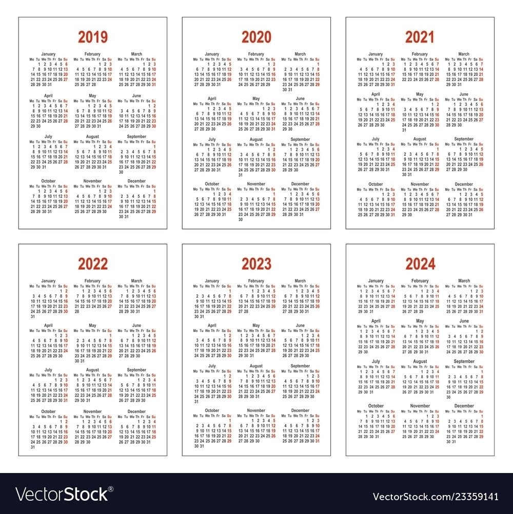Calendars 201 2021 2022 2023 2024 | Ten Free Printable