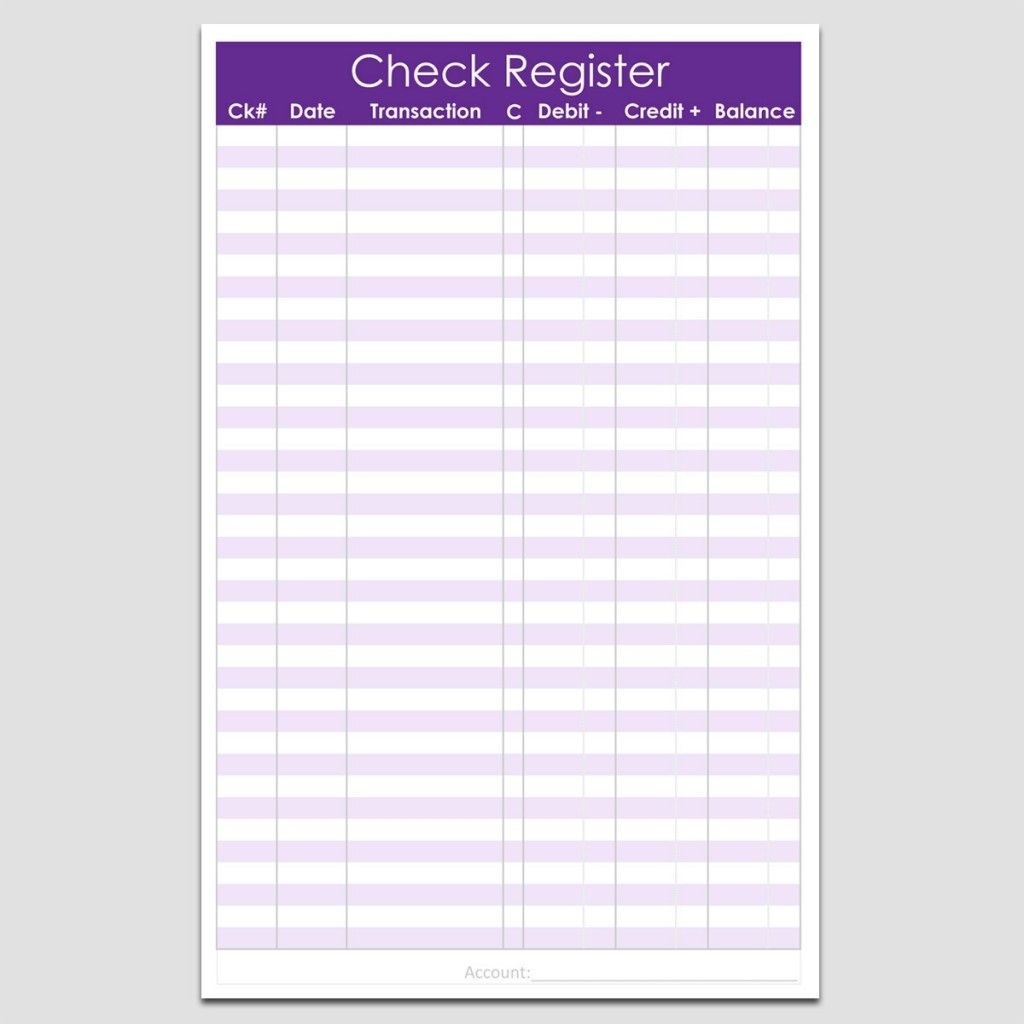 Checkbook Register 5 1/2" X 8 1/2" | Legacy Templates