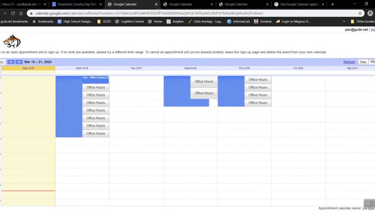 Create Appointment Slot Calendar & Add To Gmail Signature
