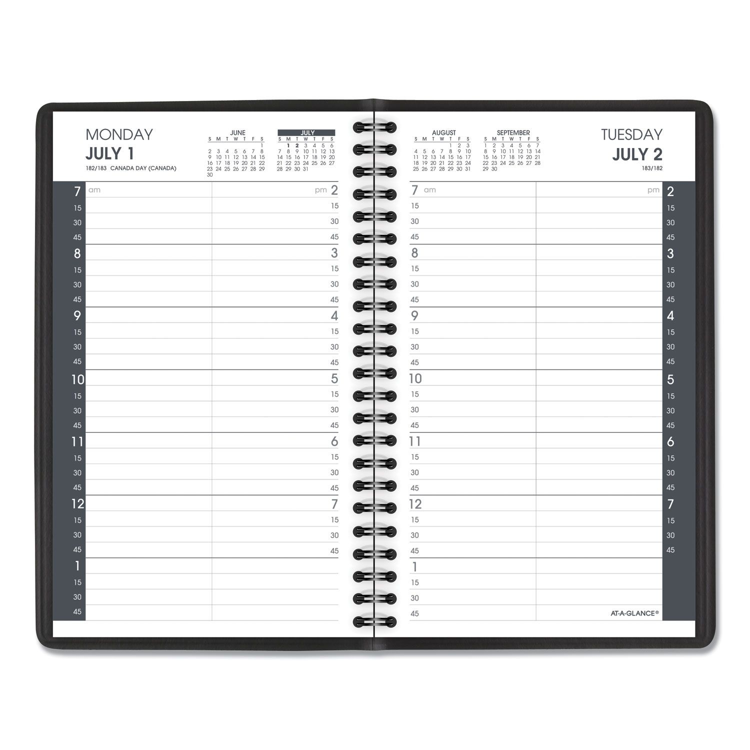 daily appointment book with 15 minute appointments, 8 x 4