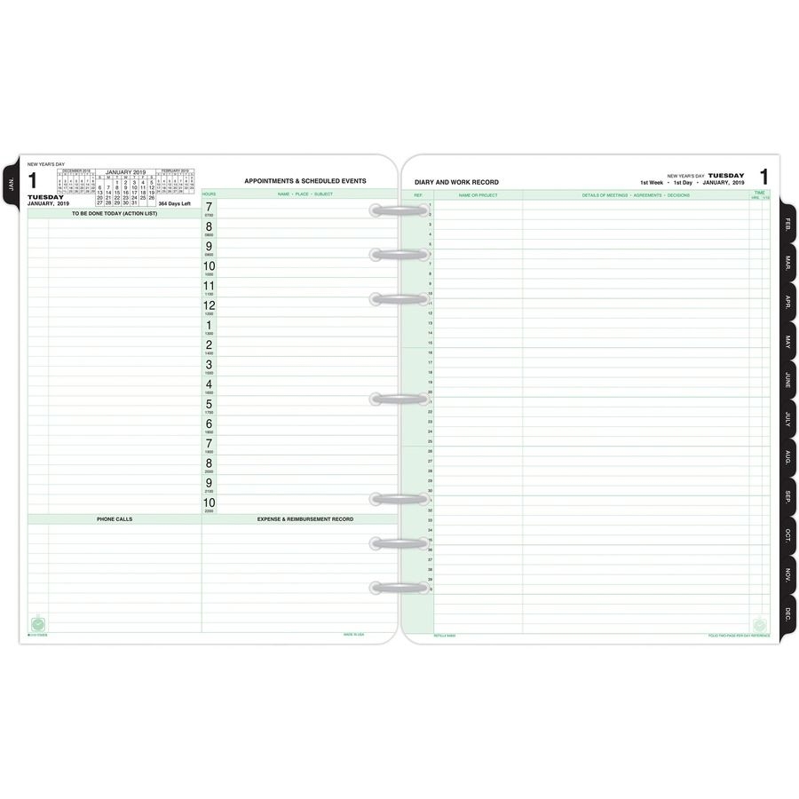 day timer appointment 2 page per day reference planner