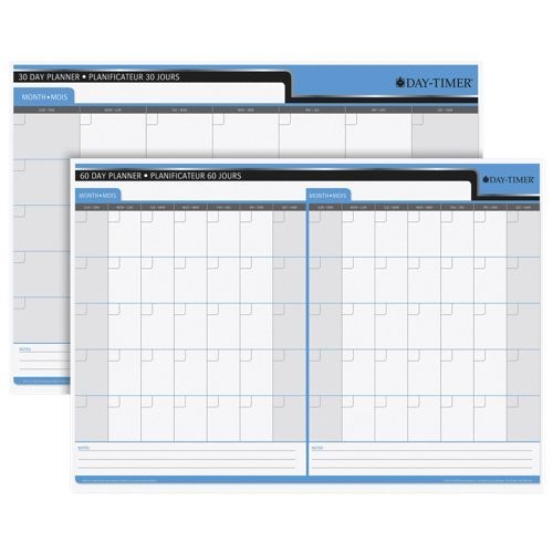 day timer write on wipe off 30/60 day double sided planner